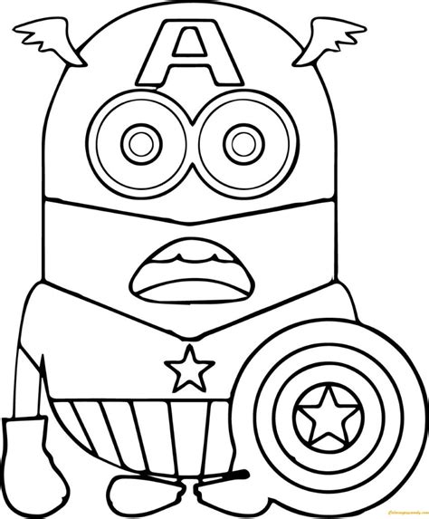 Minion Superhero Coloring Pages Coloring Pages Allow Kids To
