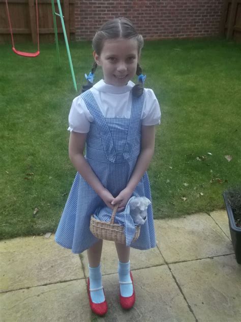 However, if you look at dorothy's costume (google it!), she has different strips of the fabric along the top and the waist, giving it a distinct look. Homemade Dorothy from wizard of Oz. Cheap material and ...