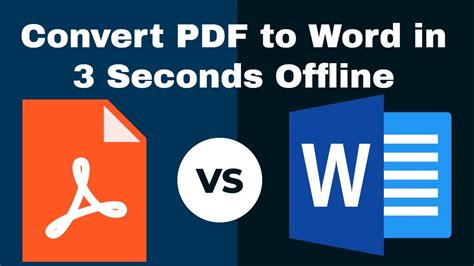 How To Convert Pdf To Word In 3 Seconds Offline Youtube