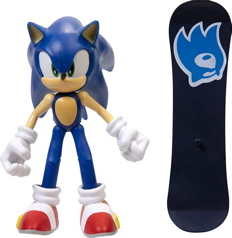 Sonic The Hedgehog 4″ Modern Sonic Action Figure With Snowboard