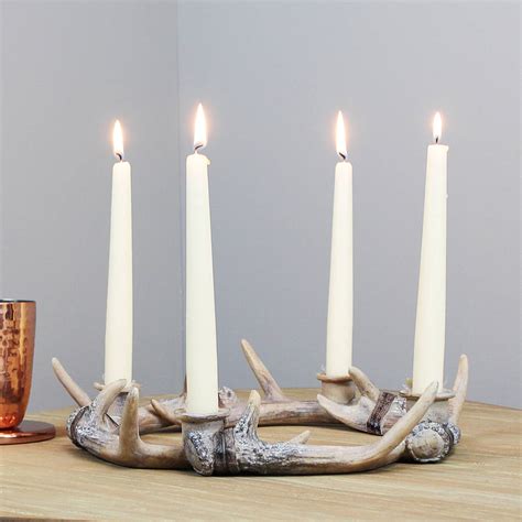 Stag Antler Wreath Candle Holder By Marquis And Dawe