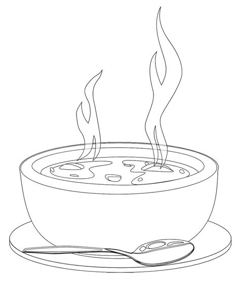 Soup Drawing Bowl Of Soup Bowl Of Soup Drawing