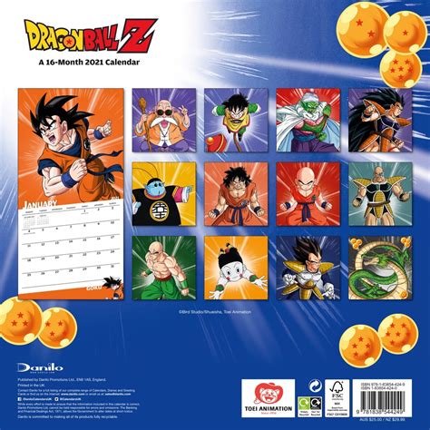 Sam stone oct 10, 2021 Dragon Ball Z: Square 2021 Calendar | Calendars | Free shipping over £20 | HMV Store