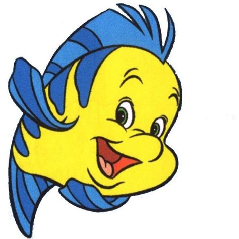 The Little Mermaid Flounder Wall Decal Kids Sticker Cartoon 4 X 5