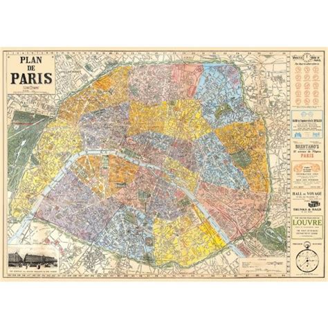Must Have This Vintage Map Of Paris So Chic Paris Map Vintage Art