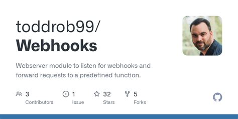 Github Toddrob Webhooks Webserver Module To Listen For Webhooks