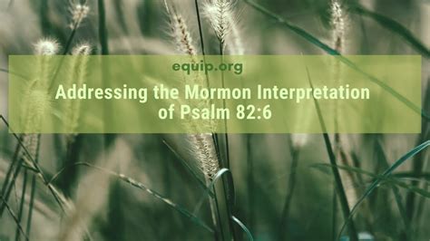 Addressing The Mormon Interpretation Of Psalm 826 Youtube