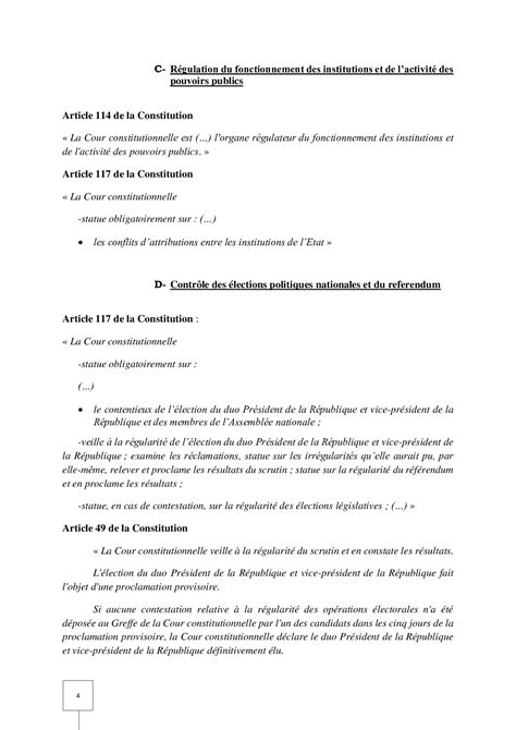 Cour Constitutionnelle Du Bénin Missions Et Attributions