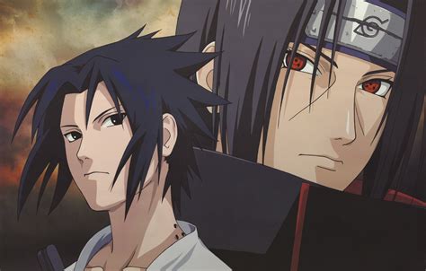 Wallpaper Headband Brothers Sasuke Naruto Red Eyes