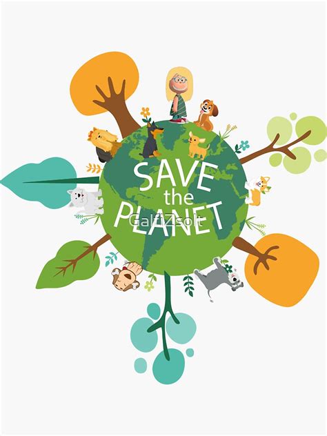 Save The Planet Sticker For Sale By Galfizsolt Redbubble