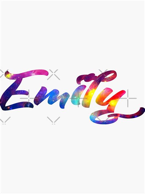 Emily Aesthetic Name Art Style Sticker For Sale By Ditanadiastore