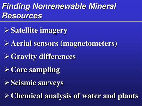 Ppt Geologic Resources Nonrenewable Mineral And Energy Resources