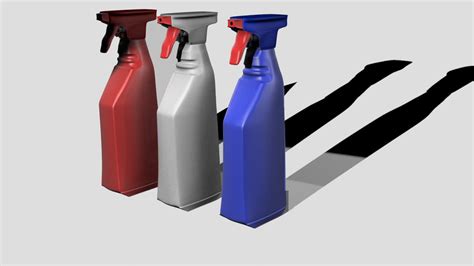 3d model of spray bottle available for download in fbx, obj, 3ds, c4d and other file formats for 23 software. free spray bottle 3d model