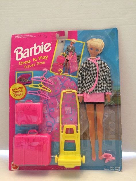 1992 Barbie Dress N Play Travel Time Play Set Playset 7598 By Arco