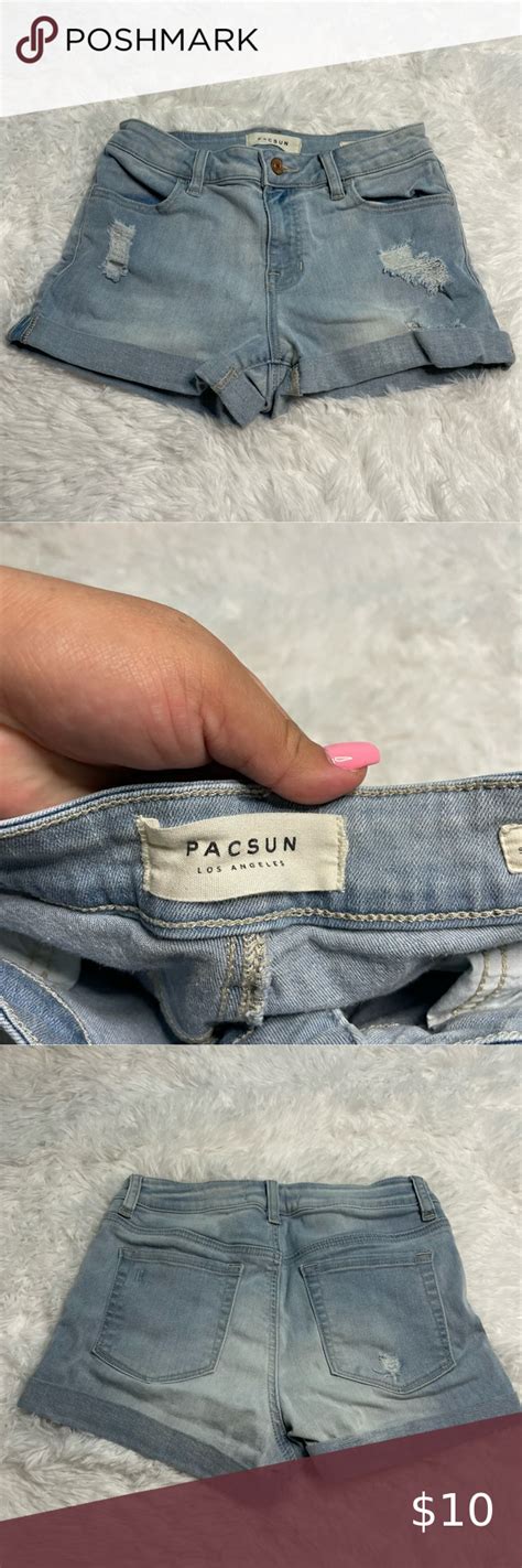 Pacsun Super Stretch Shortie Light Jean Shorts Closet Measurements Light Jeans Pacsun Jean