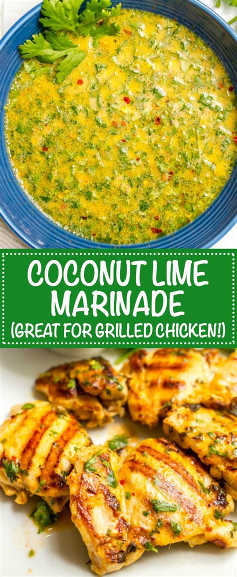 Brush all over the chicken, then return to the oven for 20 mins, turning and painting halfway through cooking. Coconut lime grilled chicken marinade - Family Food on the ...