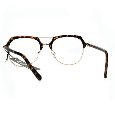 Retro Luxury Half Rim Fashion Clear Lens Eye Glasses Ebay