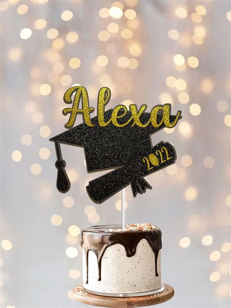 Personalized Graduation Cap Cake Topper Class Of 2022 Etsy