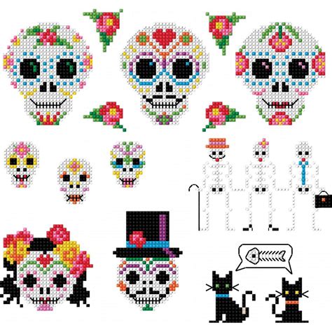 Find beautiful borders, alphabets, monograms, nature, and scroll down to lots of borders and repeating pattern charts, with links to full page patterns to print or save. Free Pattern Dmc Floral Skulls Cross Stitch 0143 - Free Pattern Dmc Floral Skulls … in 2020 ...