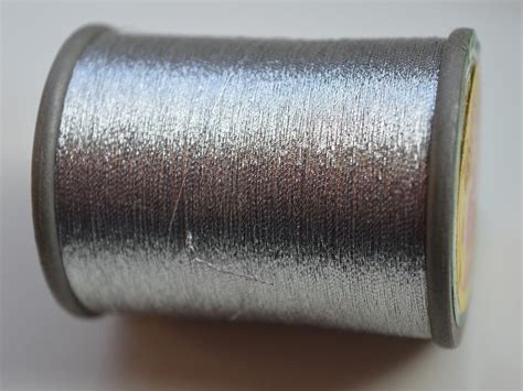 Metallic Silver Embroidery Thread Hand And Machine Embroidery Etsy
