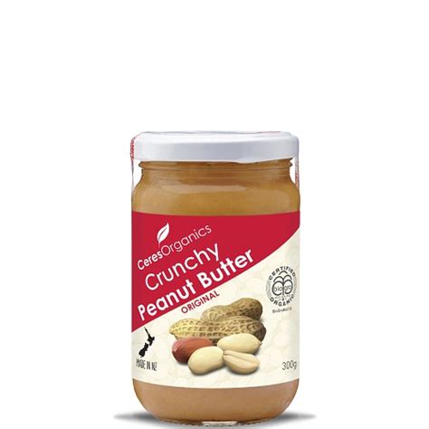 Ceres Organics Peanut Butter Crunchy 300g At Mighty Ape Nz