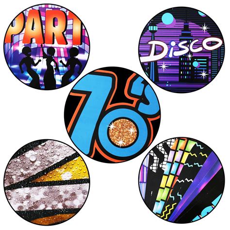 24 pieces 70s throwback disco party signs cutouts disco party decorations disco theme party