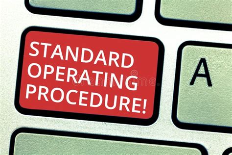 Text Sign Showing Standard Operating Procedure Conceptual Photo