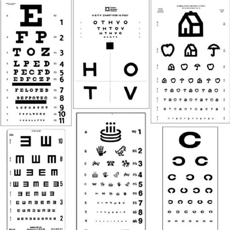 Examples Of Visual Acuity Charts A Snellen B Hotv C Lea D