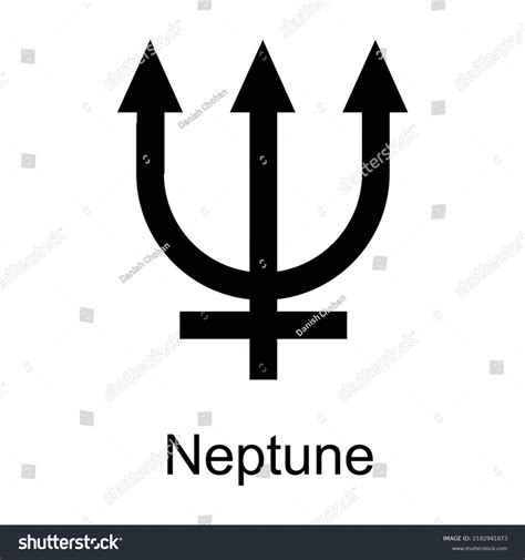 Neptune Symbol Vector Solar System Symbols Stock Vector Royalty Free