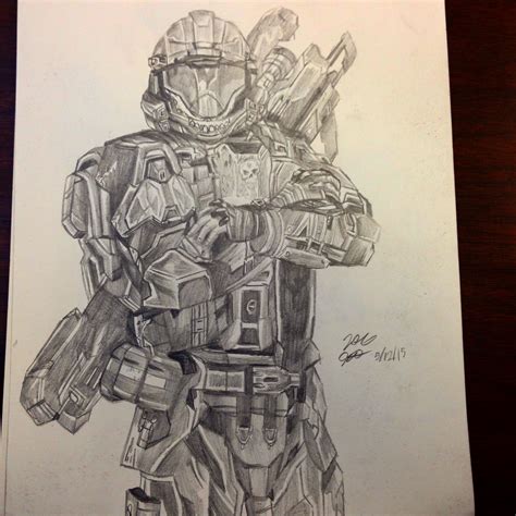My Drawing Of Dutch From Halo 3 Odst Halo