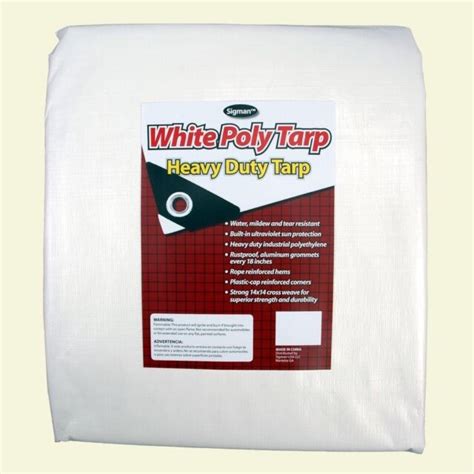 Paint Tarp 12 Ft X 25 Ft White Heavy Duty Drop Cloth Reusable Plastic