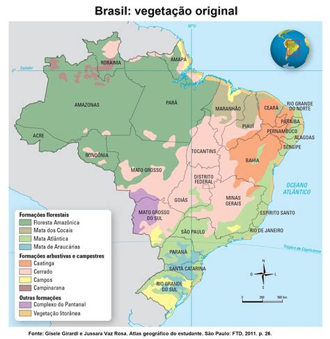 Mapa Brasil Vegetacao