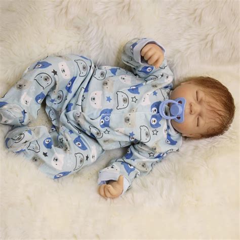 50cm Silicone Reborn Baby Sleeping Boy Dolls Toy For Sale Cheap Vinyl