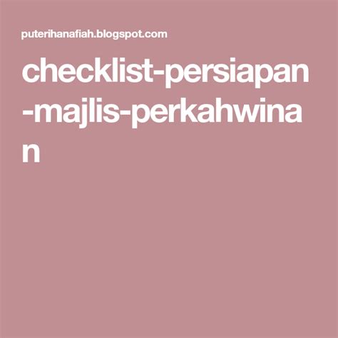 Crea tu propio checklist en excel con casillas de verificación dinámicas con estos pasos sencillos. checklist-persiapan-majlis-perkahwinan | Engagement