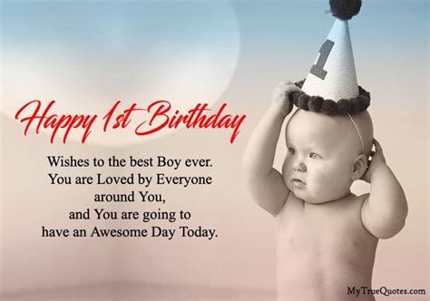 Birthday Wishes For 1st Baby Boy Quotes