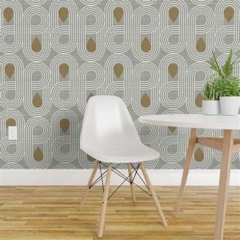 Endless Highway Mid Century Modern Spoonflower Removable Wallpaper