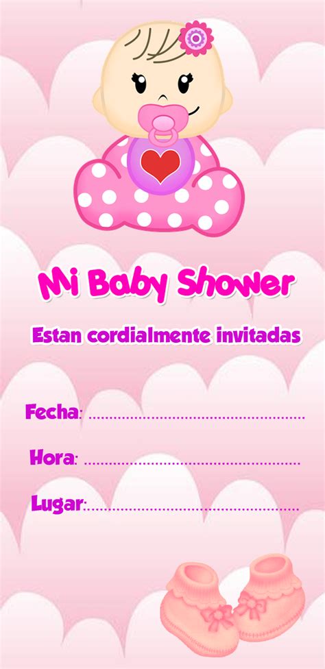 Tarjetas De Invitacion Baby Shower Niña Descarga Gratis