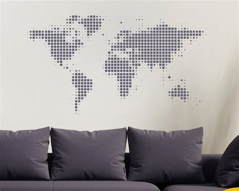Best 20 Of Vinyl Wall Art World Map