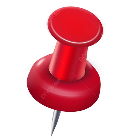 Red Push Pin Clip Art