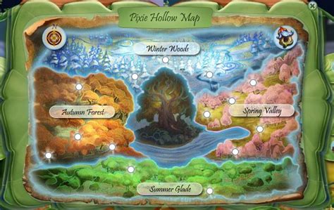 Map Of Pixie Hollow Pixie Hollow Disney Fairies Pixie Hollow Games
