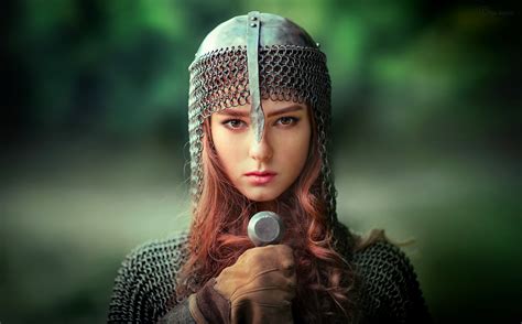 Knight Women Alexandra Girskaya Sword Chain Mail 1400x869