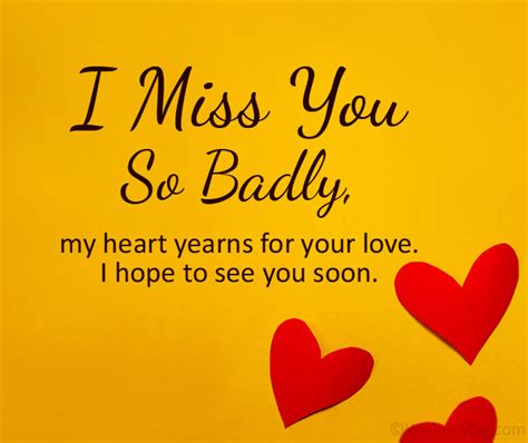 100 I Miss You Messages For Love Best Quotationswishes Greetings