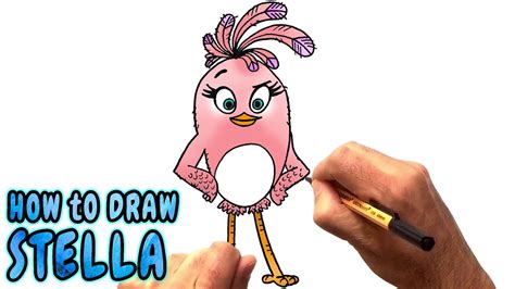 How To Draw Stella From The Angry Birds Movie Narrated Youtube