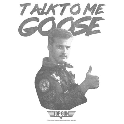 Mens Top Gun Talk To Me Goose Thumbs Up T Shirt Fifth Sun