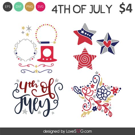 4th of July SVG Cut Files - Lovesvg.com