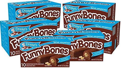 Drakes Funny Bones Snack Cakes 10 Cakes Per Box 1373oz Of Funny