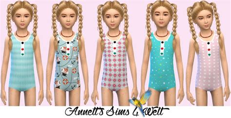 Accessory Swimsuits For Girls At Annetts Sims 4 Welt Sims 4 Updates