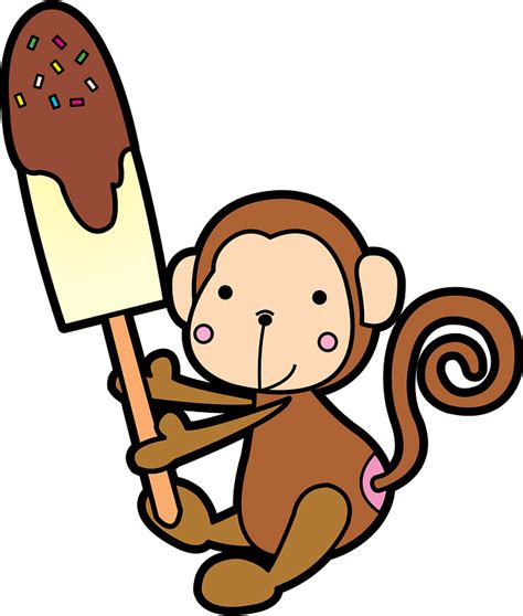 Monkey With Chocolate Banana Clipart Free Download Transparent Png