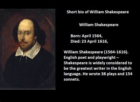 William Shakespeare Short Biography For Students