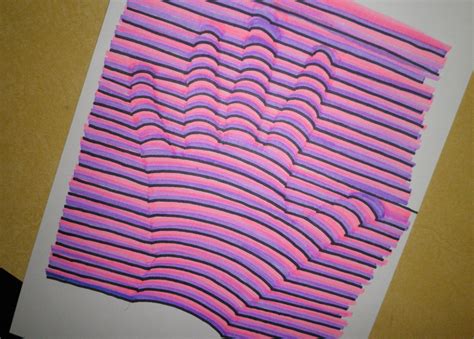 How To Draw A Colorful 3d Handprint Optical Illusion Art Feltmagnet